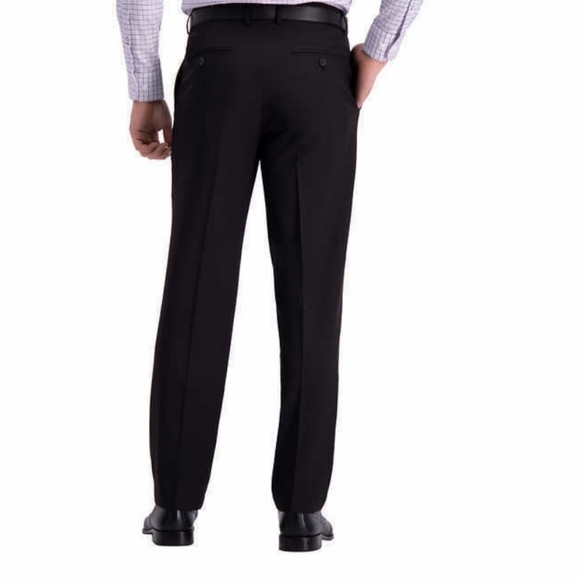 Men's Haggar Comfort Performance Straight Fit Dress Pants Black 40x30 NWT - Picture 3 of 7